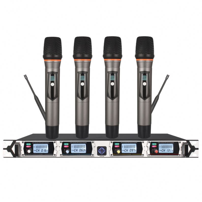 Tiwa tốt âm thanh studio chuyên nghiệp chất lượng 4 kênh micro không dây uhf