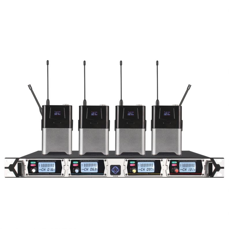 Hệ thống micro không dây Tiwa UHF 4 kênh cho chương trình cá nhân KTV sân khấu